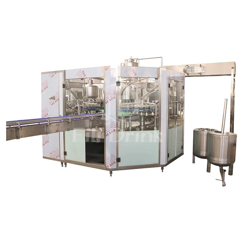 Linha de vidro fruto Juice Bottling Machine do engarrafamento 15000B/H de 750ML SS304